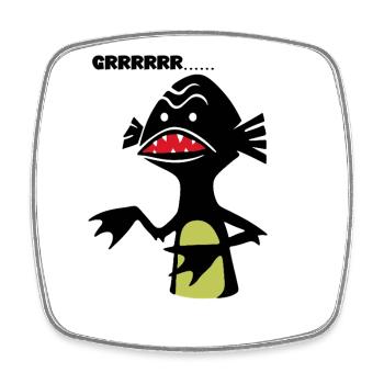 Water Monster - Square fridge magnet - white - Front