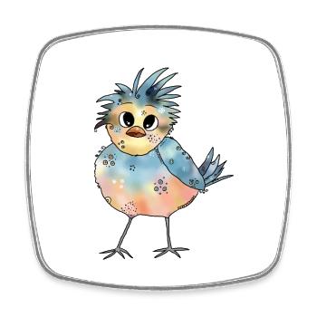 Bunter_Vogel - Viereckiger Kühlschrankmagnet - Weiß - Vorne