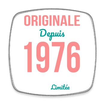 Original since 1976 – 50th anniversary - Square fridge magnet - white - Front