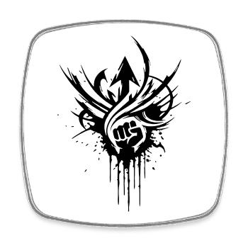 NoxstyllT3 - Square fridge magnet - white - Front