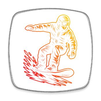Ein Motiv nur für Snowboard - Viereckiger Kühlschrankmagnet - Weiß - Vorne