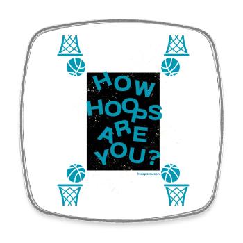 How Hops Are You – Basketball Wortwitz - Viereckiger Kühlschrankmagnet - Weiß - Vorne
