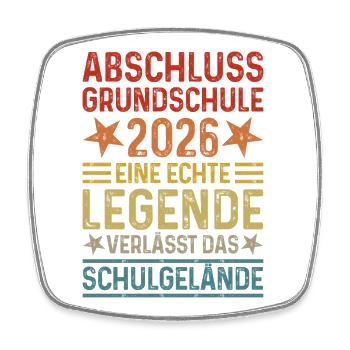 Primary School Graduation 2026 Legend School Grounds - Square fridge magnet - white - Front