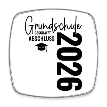 Graduation 2026 Primary school done! - Square fridge magnet - white - Front