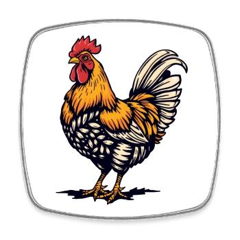 Chicken, Chickens, Farmers, Agriculture - Square fridge magnet - white - Front