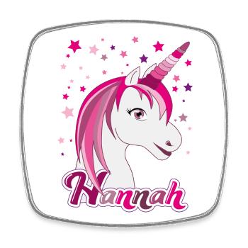 Hannah , maiden name, favorite name - Square fridge magnet - white - Front