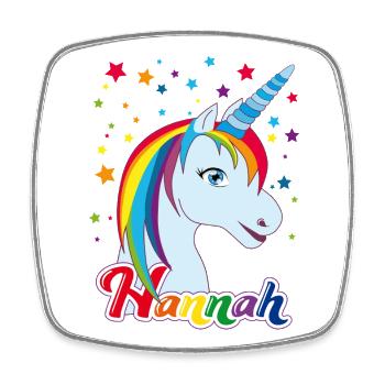 Hannah , maiden name, favorite name - Square fridge magnet - white - Front