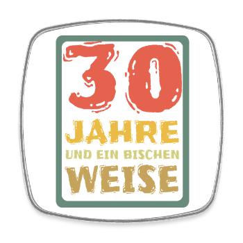 30 - Square fridge magnet - white - Front