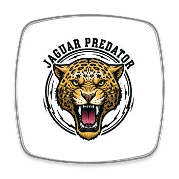 Jaguar Predator Feline Wild Force - Square fridge magnet - white - Front
