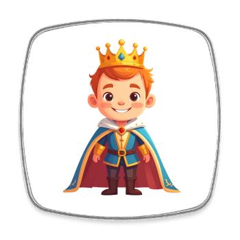 Noble Prince - Square fridge magnet - white - Front