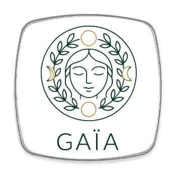 Gaia – Mutter Natur – Baum des Lebens - Viereckiger Kühlschrankmagnet - Weiß - Vorne