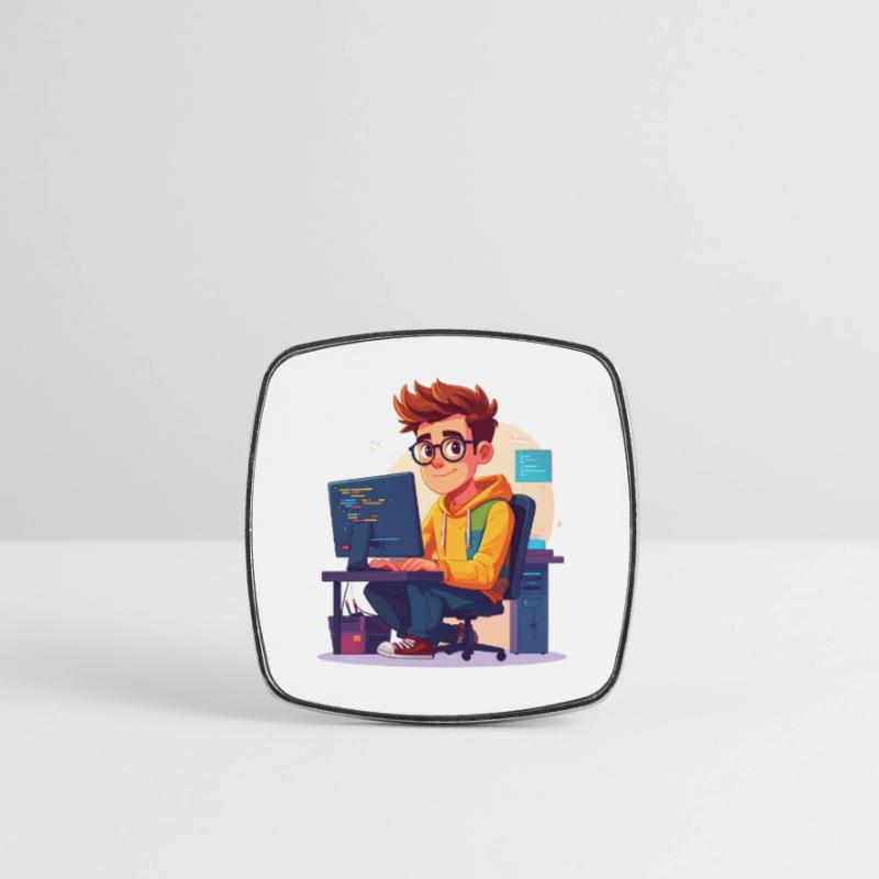 Programmer or nerd Square fridge magnet