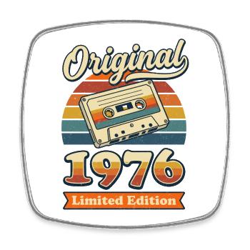 Anniversaire original vintage rétro vintage de 1976 - Magnet carré - blanc - Devant