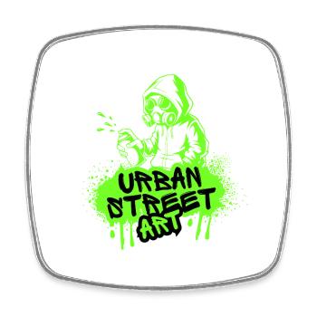 Neon Street Art Spray - Square fridge magnet - white - Front
