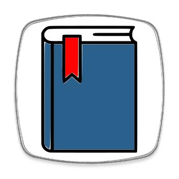 Dickes Buch Bibel Notizbuch - Viereckiger Kühlschrankmagnet - Weiß - Vorne