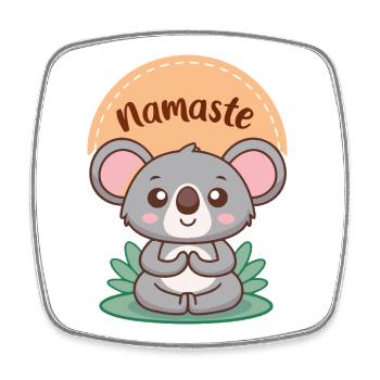 Koala Namaste Serenity - Viereckiger Kühlschrankmagnet - Weiß - Vorne