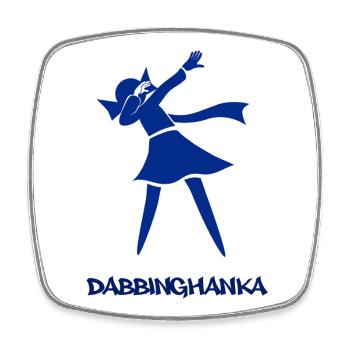 DABBING HANKA - Viereckiger Kühlschrankmagnet - Weiß - Vorne