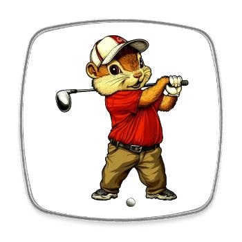 Golf des Tamias - Magnet carré - blanc - Devant