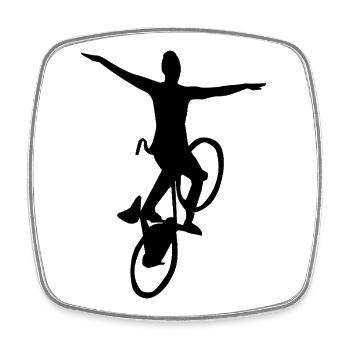 Artistic cycling, artistic cycling, indoor cycling - Square fridge magnet - white - Front