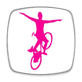 Artistic cycling, artistic cycling, indoor cycling - Square fridge magnet - white - Front