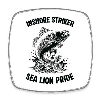 Pêche Mer Bar Sea Lion Pride - Magnet carré - blanc - Devant
