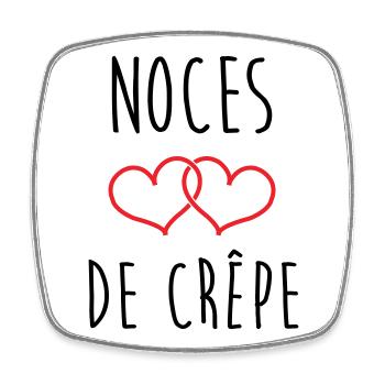 crepe wedding anniversary, 39 years of marriage - Square fridge magnet - white - Front