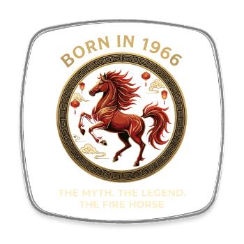 Legende 1966 The Myth Legend Horse - Square fridge magnet - white - Front
