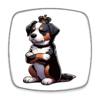 Appenzeller Sennenhund Sennenhunde Sennenhundmama - Viereckiger Kühlschrankmagnet - Weiß - Vorne