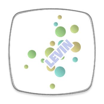Levin en tant qu’étudiant - Magnet carré - blanc - Devant