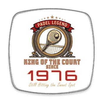 Padel Legende 1976, Geburtstags Shirt, Hoodie, Bag - Viereckiger Kühlschrankmagnet - Weiß - Vorne