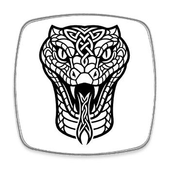 Wikinger-Seeschlangen-Mythologie-Design - Viereckiger Kühlschrankmagnet - Weiß - Vorne