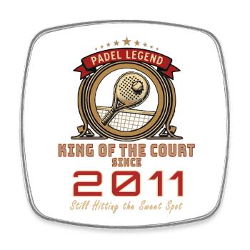 Padel Legende 2011, Geburtstags Shirt, Hoodie, Mug - Viereckiger Kühlschrankmagnet - Weiß - Vorne