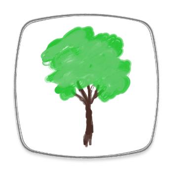 Baum Natur Gärtner - Viereckiger Kühlschrankmagnet - Weiß - Vorne