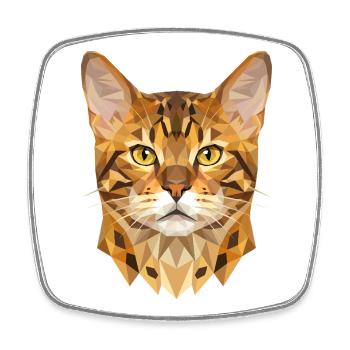 Bengal Katze Leopard Cat Leopardette Bengal Katzen - Viereckiger Kühlschrankmagnet - Weiß - Vorne