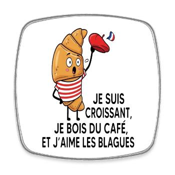 crescent - Square fridge magnet - white - Front