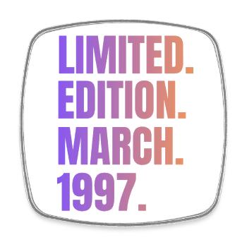 Limited Edition March 1997 - Square fridge magnet - white - Front