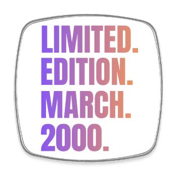 Limited Edition March 2000 - Square fridge magnet - white - Front