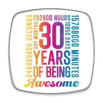 30 Years Birthday - Square fridge magnet - white - Front