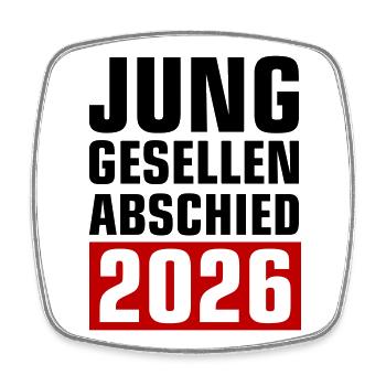 Junggesellenabschied 2026 - Viereckiger Kühlschrankmagnet - Weiß - Vorne