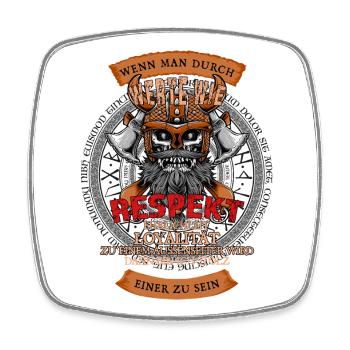 If you are guided by values such as respect - Square fridge magnet - white - Front