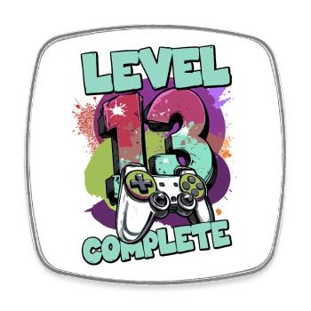 Level 13 Complete Gaming Splash Jahre alt - Viereckiger Kühlschrankmagnet - Weiß - Vorne