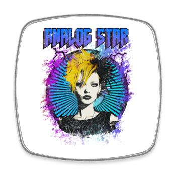 Analog Star - Square fridge magnet - white - Front