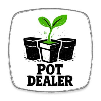 Gardener Humor: The Plant Deal - Square fridge magnet - white - Front