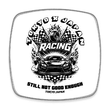 Tokyo Japan Racing Crew - Magnet carré - blanc - Devant
