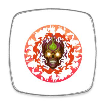Ring of fire T-shirt Design - Magnet carré - blanc - Devant
