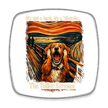 Toller Scream: Nova Scotia Duck Tolling Retriever - Viereckiger Kühlschrankmagnet - Weiß - Vorne