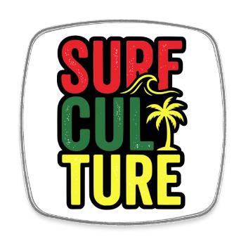 T-shirt Surfer, T-shirt édition Jamaïque, sweat à capuche, tasse - Magnet carré - blanc - Devant
