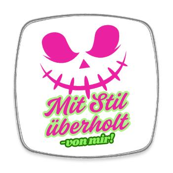 Biker Girl - Viereckiger Kühlschrankmagnet - Weiß - Vorne