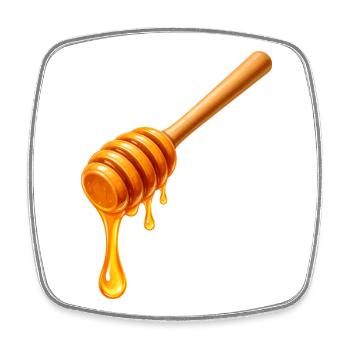 Honiglöffel mit tropfendem Honig Illustration  - Viereckiger Kühlschrankmagnet - Weiß - Vorne