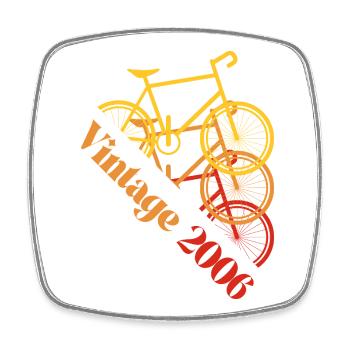 2006 vintage - Square fridge magnet - white - Front